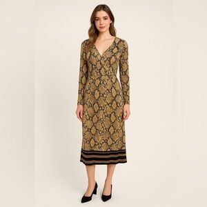 H&M Maxi Dress in Cream and Gray 🐆🐆🐆